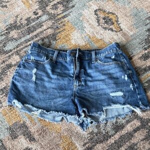 Aerie Distressed Blue Denim Shorts